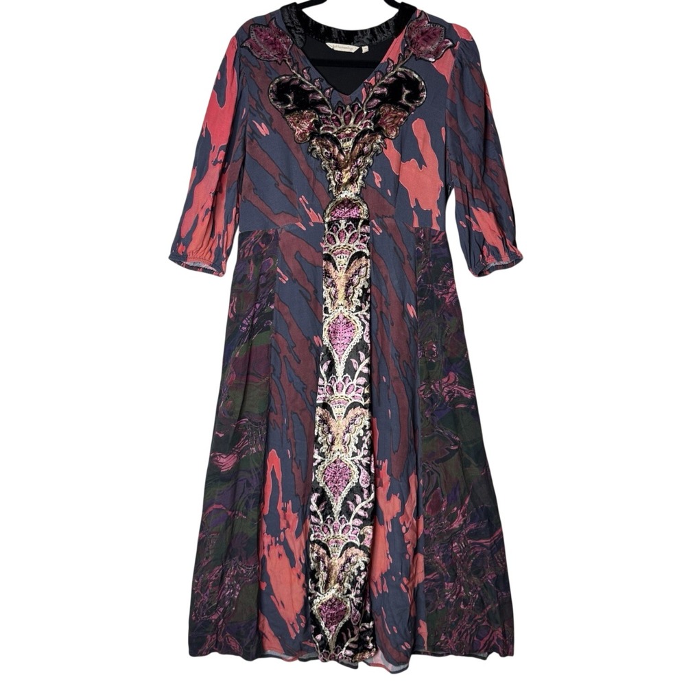 Soft Surrounding Epiphany Dress 12 Maxi Velvet Renaissance Bridgerton Whimsigoth
